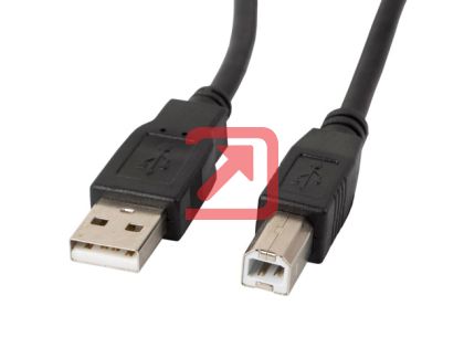Кабел Lanberg USB-A (M) -> USB-B (M) 2.0 cable 5m, black