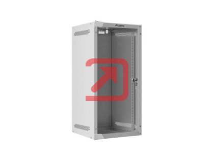 Комуникационен шкаф Lanberg rack cabinet 10" wall-mount 12U/280x310 for self-assembly with glass door grey (flat pack)
