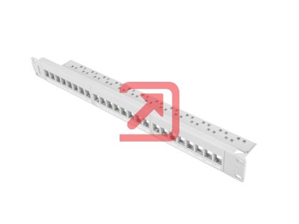 Пач панел Lanberg patch panel blank 24 port 1U for keystone modules gray