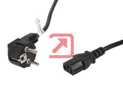 Кабел Lanberg CEE 7/7 -> IEC 320 C13 power cord 5m VDE, black