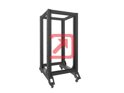Комуникационен шкаф Lanberg open rack 22U 600x800, black