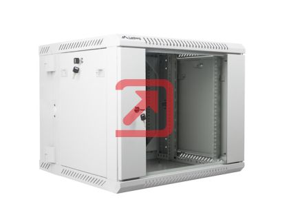Комуникационен шкаф Lanberg rack cabinet 19" double-section wall-mount 9U / 600x600 for self-assembly (flat pack), grey