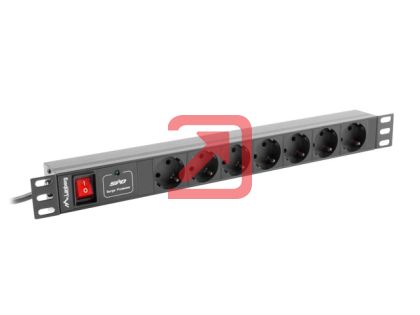 Филтър Lanberg power distribution unit (PDU) 19"1U 10A 7 SOCKETS SCHUKO 2M, black
