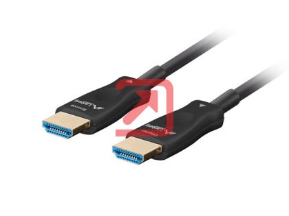 Кабел Lanberg HDMI M/M V2.1 cable, 30m, Optical, Black AOK