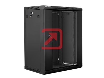 Комуникационен шкаф Lanberg rack cabinet 19" wall-mount 15U / 600x450 for self-assembly (flat pack), black
