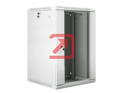 Комуникационен шкаф Lanberg rack cabinet 19" wall-mount 18U / 600x600 for self-assembly (flat pack), grey