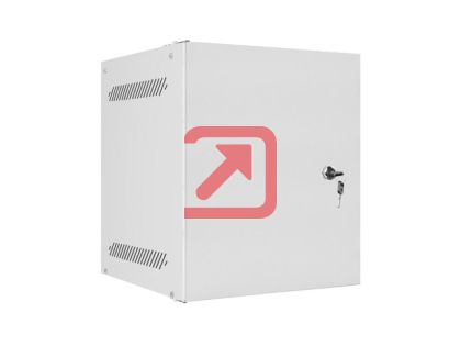 Комуникационен шкаф Lanberg rack cabinet 10" wall-mount 6U/280x310 for self-assembly with metal door grey (flat pack)