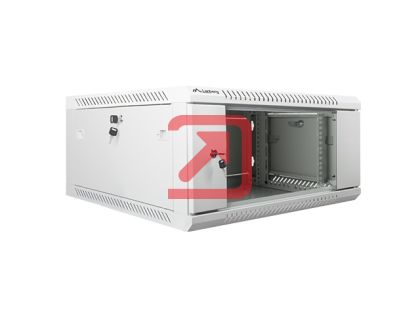 Комуникационен шкаф Lanberg rack cabinet 19" wall-mount 4U / 600x600 for self-assembly (flat pack), grey