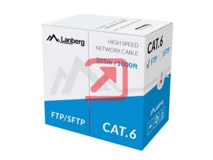 Кабел Lanberg Lan Cable FTP Cat.5e 305m Solid CU CPR Fluke Passed Grey