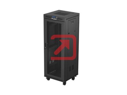 Комуникационен шкаф Lanberg rack cabinet 19" free-standing 32U/600X600 (FLAT PACK) with mesh door LCD black