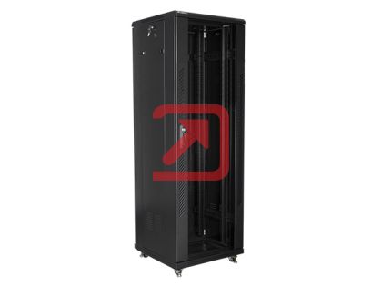 Комуникационен шкаф Lanberg rack cabinet 19" free-standing 37U / 600x600 self-assembly flat pack, black