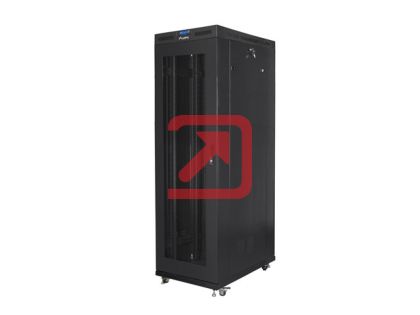 Комуникационен шкаф Lanberg rack cabinet 19" free-standing 42U/800x1200 (flat pack) with mesh door lcd black v2