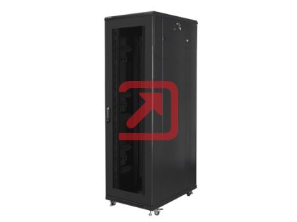 Комуникационен шкаф Lanberg rack cabinet 19" free-standing 42U/800x1000 (flat pack) with mesh door black