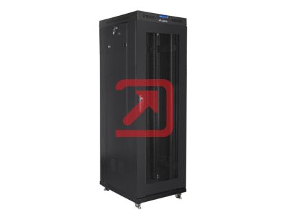 Комуникационен шкаф Lanberg rack cabinet 19" free-standing 37U / 600x800 self-assembly flat pack with mesh door LCD, black