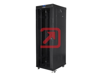 Комуникационен шкаф Lanberg rack cabinet 19" free-standing 37U/800x1000 (flat pack) with glass door lcd black v2