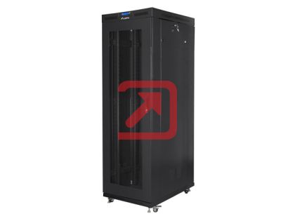 Комуникационен шкаф Lanberg rack cabinet 19" free-standing 42U/800x1000 (flat pack) with mesh door lcd black v2