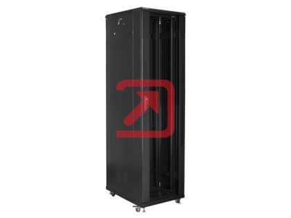 Комуникационен шкаф Lanberg rack cabinet 19" free-standing 37U / 800x800 self-assembly flat pack, black