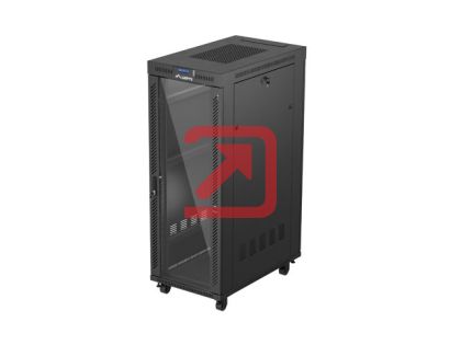 Комуникационен шкаф Lanberg rack cabinet 19" free-standing 32U/600X1000 (FLAT PACK) with glass door LCD black