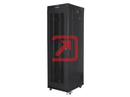 Комуникационен шкаф Lanberg rack cabinet 19" free-standing 42U/600x800 (flat pack) with mesh door lcd black v2