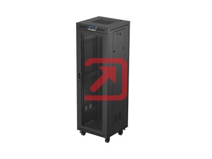 Комуникационен шкаф Lanberg rack cabinet 19" free-standing 37U/600X600 (FLAT PACK) with mesh door LCD black