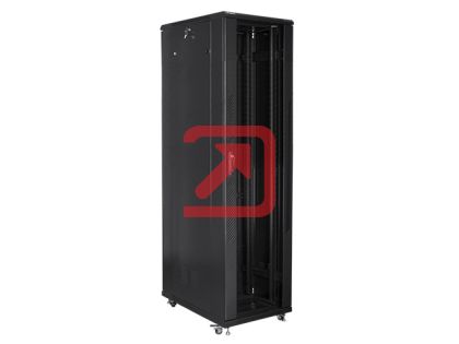Комуникационен шкаф Lanberg rack cabinet 19" free-standing 47U / 800x1000 self-assembly flat pack, black