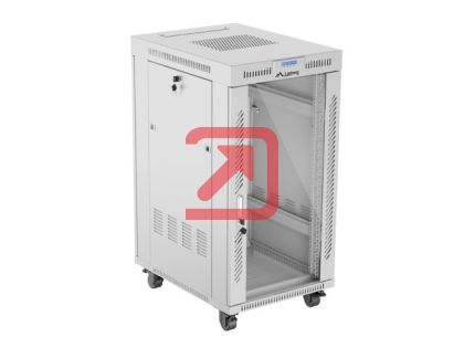 Комуникационен шкаф Lanberg rack cabinet 19" free-standing 22U/600x800 (flat pack) with glass door lcd grey v2