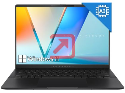 Лаптоп Asus Vivobook S S5406SA-QD149W,INTEL LNL Core Ultra 7 32GB, 14" OLED WUXGA(WU) 1920X1200 16:10,LPDDR5X 32GB  (on BD),1TB SSD,Backlit Chiclet Keyboard 1-Zone RGB with Num-key, Windows 11, Black, AI PC+Backpack