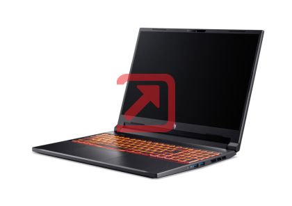 Лаптоп Acer Nitro V16, ANV16-61-R7A2, AMD Ryzen R5 340 AI 5 (up to 4.80GHz,16MB), 16" WUXGA (1920x1200)IPS, 165Hz, 16GB DDR5 (1 slot free), 512GB PCIe NVMe SSD, M.2 (slot free), RTX 4050 6GB GDDR6, MicroSD, FHD Cam&Mic.,WIFI6E+BT, Backlit kbd, No OS, Blac