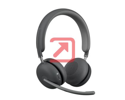 Слушалки Logitech Zone Wireless 2 Headset, Teams - GRAPHITE