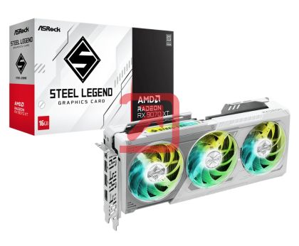 Видео карта Asrock RX 9070XT 16GB Steel Legend