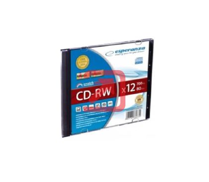 CD-RW Esperanza 12x 700 MB Тънка кутия