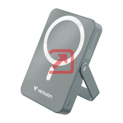 Външна батерия Verbatim Charge 'n' Go Power Bank with Stand Magnetic Wireless 10000mAh Grey