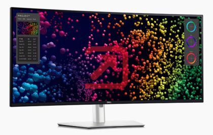 Монитор Dell U4025QW, 39.7" 5K UtraSharp Curved WUHD (5120x2160), AG, IPS, 21:9, 5ms, 1000:1, 600 cd/m2, DCI-P3 99%, HDMI, DP, HDR600, USB Hub, Thunderbolt 4/USB-C, USB 3.2, RJ45, Speacers, PbP,  Height Adjustable, Swivel, Tilt, Black