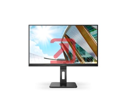 Монитор AOC 24P2QM, 23.8" VA WLED, 1920x1080@75Hz, 4ms GtG, 300cd m/2, 3000:1, 50M:1 DCR, Adaptive Sync, Low Blue Light, FlickerFree, 2Wx2, Tilt, Height Adjust, Pivot, Swivel, D-SUB, DVI, HDMI, DP, USB hub