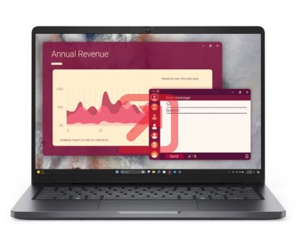 Лаптоп Dell Pro 14 PC14250, Intel Ultra 7 255U (12 TOPS NPU, 12 cores, up to 5.2 GHz), 14" FHD+(1920x1200) 300nits AG, 32 GB: 1x32 GB, DDR5, 5600 MT/s, 512 GB SSD, Intel Graphics, FHD HDR IR Cam and Mic, Wi-Fi 6E, FPR, Backlit Kb, Win 11 Pro, Platinum sil