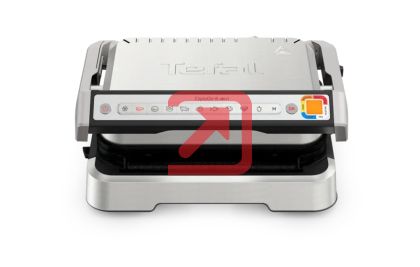Барбекю Tefal GC774D30 Optigrill 4In1 Inox, (Grill, Bbq, Oven, Complete Meal), 600Cm2 Cooking Surface, Automatic Cooking Sensor, 9 Automatic Programs, 3 Adjustable Temp., Cooking Level Indicator, Non-Stick Die-Cast Alum. Plates