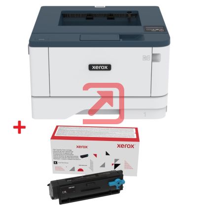 Лазерен принтер Xerox B310DNI A4 mono printer 40ppm. Duplex, network, wifi, USB, 250 sheet paper tray + Xerox Black high capacity toner cartridge 8000 pages B310/B305/B315