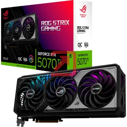Видео карта Asus ROG Strix GeForce RTX 5070 Ti 16GB GDDR7 OC