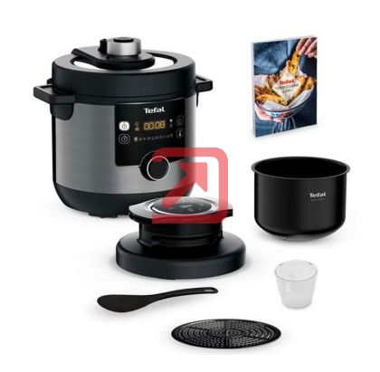 Мултикукър Tefal CY778830 Turbo Cuisine N'Fry 7,6L (Crispy Lid Included), 1200W, Epc, Automatic Prg (10+5Air Frying), Easy Steam Release