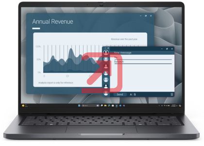 Лаптоп Dell Pro 14 PC14255, AMD Ryzen 5 220 (22 MB cache, 6 cores, up to 4.9 GHz), 14" FHD+(1920x1200) IPS, 300nits AG, 8 GB: 1 x 8 GB, DDR5, 5600 MT/s, 512 GB SSD, AMD Radeon 740M graphics, FHD HDR IR Cam and Mic, Wi-Fi 6E, FPR, Backlit Kb, Win11 Pro, Ma