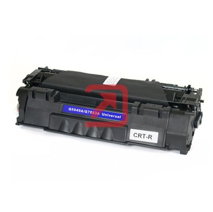 Тонер касета универсална Black HP no. 49A Q5949A 53A Q7553A CRG-715 CRG-708 Съвместим консуматив, стандартен капацитет 3 500 стр.