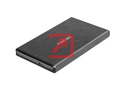 Кутия за твърд диск Natec External HDD/SSD Enclosure Rhino SATA 2.5" USB 2.0 Aluminium Slim Black