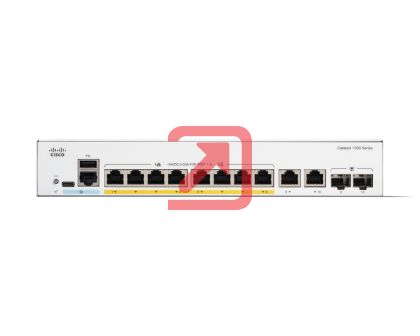 Комутатор Cisco Catalyst 1300 8-port GE, PoE, Ext PS, 2x1G Combo