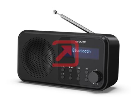 Радио Sharp Radios DR-P420(BK), PORTABLE DIGITAL RADIO, Bluetooth 5.0, 20 DAB+/DAB/FM, Auto time/date, LCD Display, Dual alarm,Micro USB x1 (power supply),3.5mm Headphone jack / line-out, Black