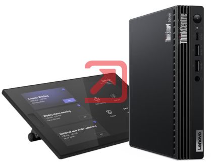 Конферентни решения Lenovo ThinkSmart Tiny Kit+VESA Mount Intel Core i3-13100T (up to 4.2GHz, 12MB), 2x 8GB DDR4-3200, 256GB SSD, Intel UHD Graphics, WLAN, BT, ThinkSmart Controller, Win11 IoT Enterprise for Collaboration, 1Y Premier Support