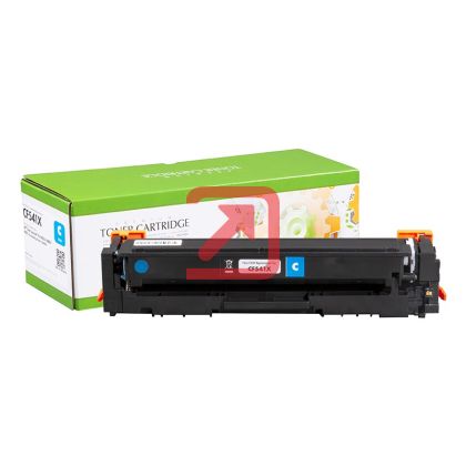 Тонер касета универсална Static Control Cyan HP no. 203X CF541X CRG-054HC SUPER PREMIUM Съвместим консуматив, голям капацитет 2 500 стр.
