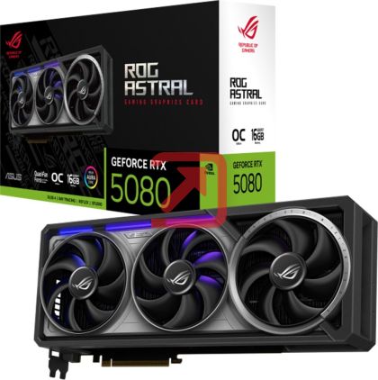 Видео карта Asus ROG Astral GeForce RTX 5080 16GB GDDR7 OC