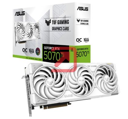 Видео карта Asus TUF Gaming GeForce RTX 5070 Ti 16GB GDDR7 OC White