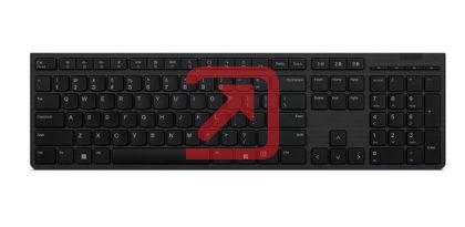 Клавиатура Lenovo Professional Wireless Rechargeable Keyboard AI - Bulgarian