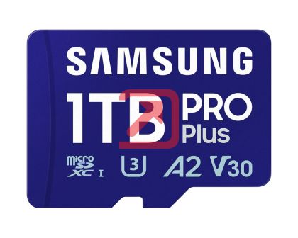Памет Samsung 1TB micro SD Card PRO Plus with Adapter, UHS-I, Read 180MB/s - Write 130MB/s